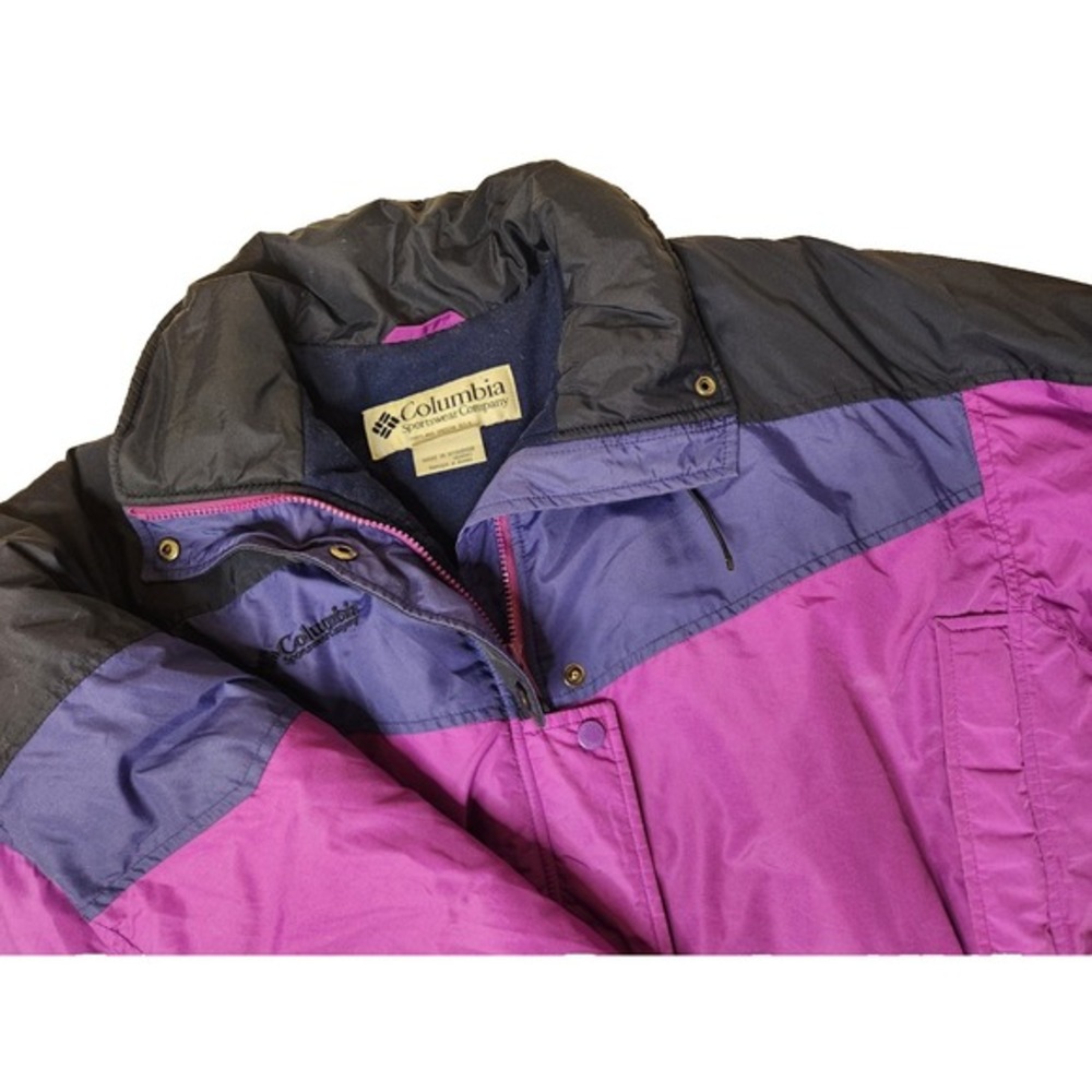 Columbia Vintage Zip Up Coat Womens Size Medium Retro Ski Jacket